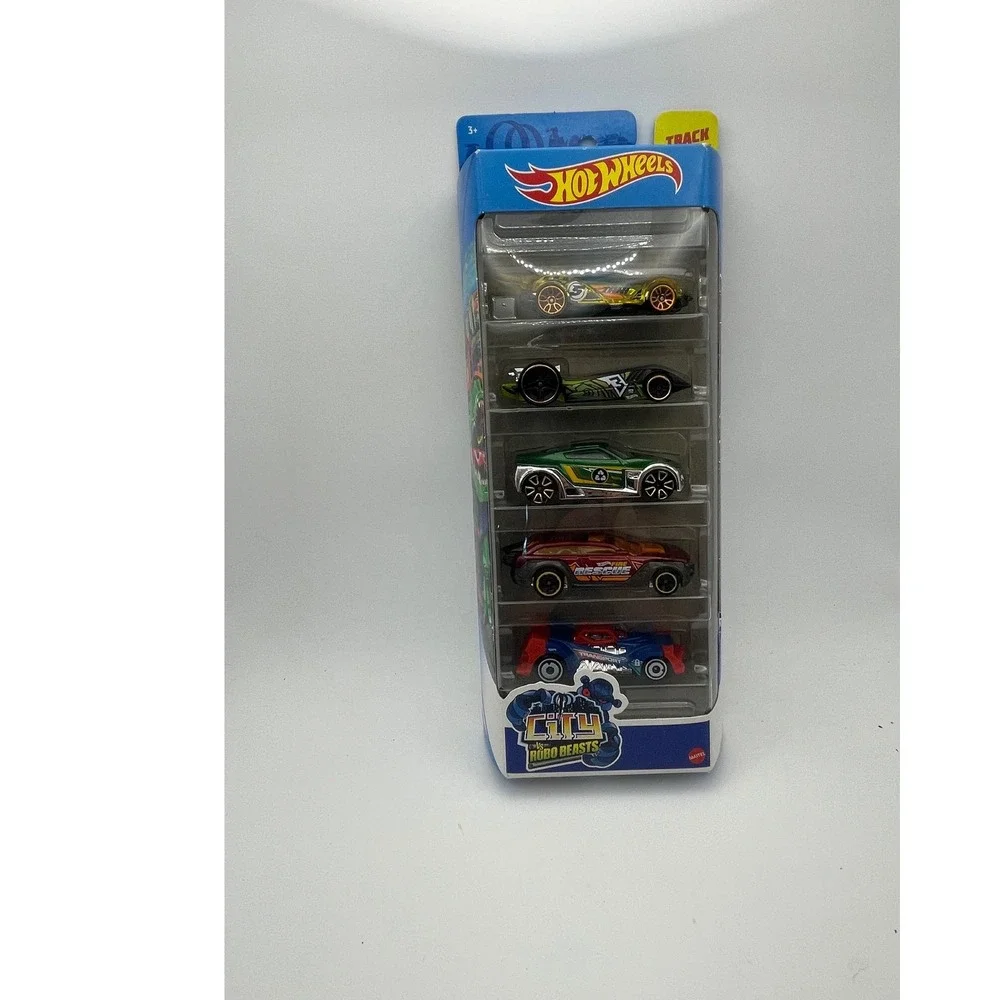 Hot Wheels City Robo Beasts 5-Pack Diecast Cars 1:64 Scale Toy Car Set NEW